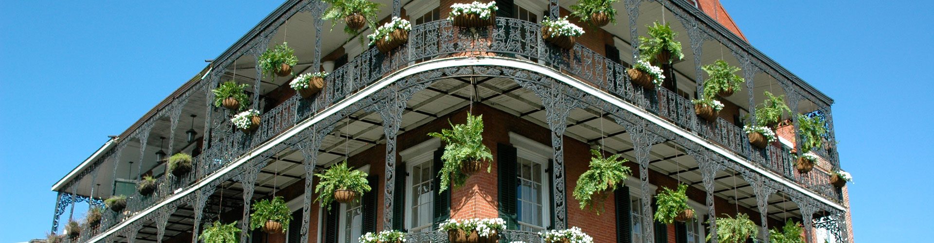 Die schmiedeeisernen Balkone des French Qurater, New Orleans